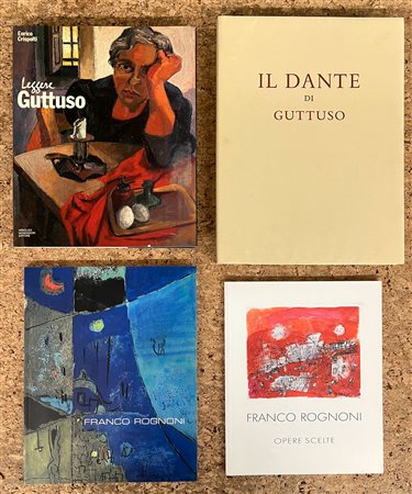 RENATO GUTTUSO E FRANCO ROGNONI - Lotto unico di 4 cataloghi