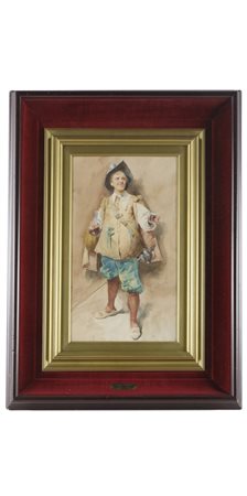 Salvatore Postiglione (Napoli, 1861 - Napoli, 1906) Moschettiere con fiasco...