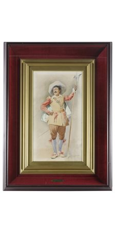 Salvatore Postiglione (Napoli, 1861 - Napoli, 1906) Moschettiere con alabarda...