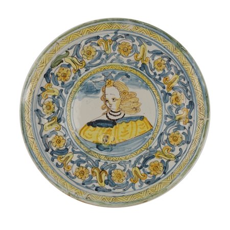 Alzata in ceramica Castelli XVII secolo Alzata in ceramica Castelli XVII...