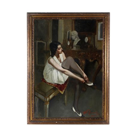 Francesco De Gregorio (Resina, 1862 - Napoli, 1939) Ritratto di ballerina...