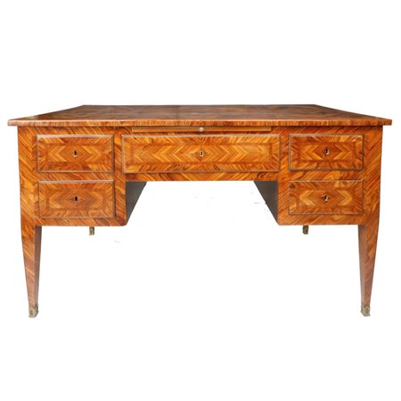Scrivania Luigi XVI - Napoli Fine XVIII secolo Scrivania da centro lastronata...