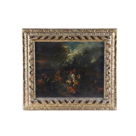 Jan Van Huchtenburgh (attribuito a) (Haarlem, 1646 - Amsterdam, 1733) Scena...