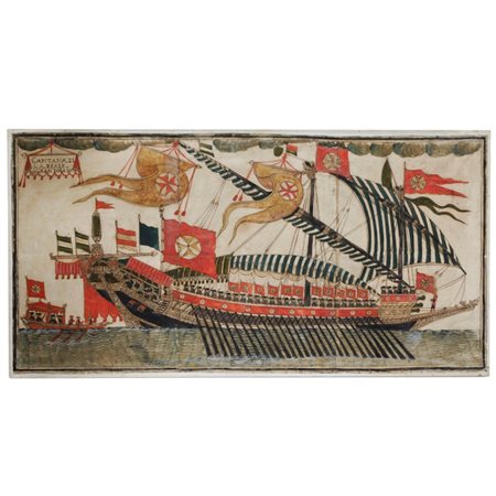 Ammiraglia "Capitania" - acquerello su carta XVII secolo Dipinto su carta...