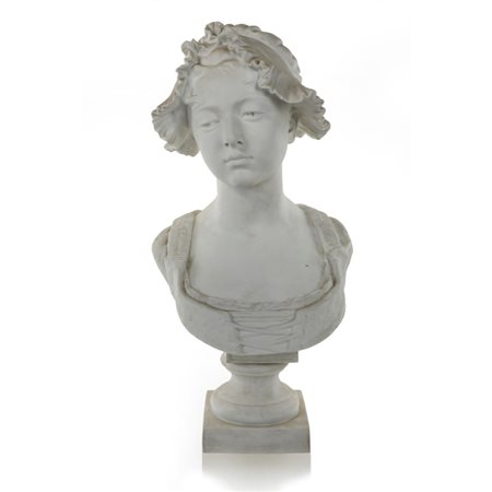 Mezzobusto di popolana - Francia Seconda metà XIX secolo Mezzo busto in...