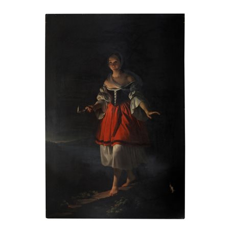 Clemente Alberi (Rimini, 1803 - Bologna, 1864) Grande dipinto - "La saggezza...