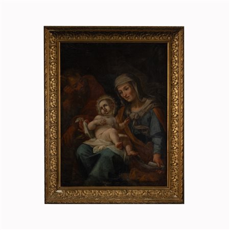 Scuola napoletana - Natività Fine XVII inizio XVIII secolo ​Dipinto olio su...