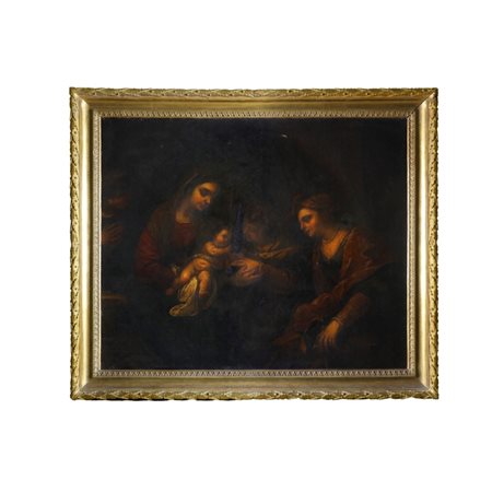 Luca Giordano (attribuito a) (Napoli, 1634 - Napoli, 1705) Matrimonio mistico...