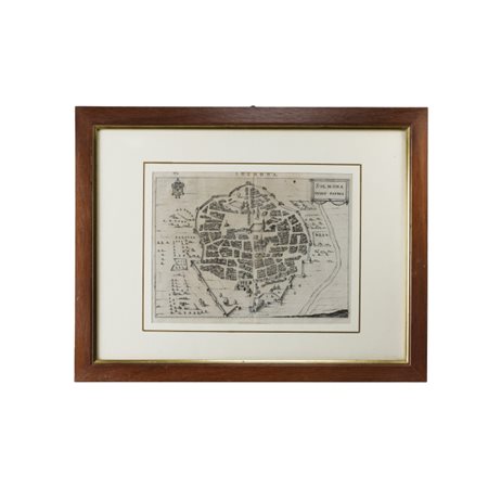 Incisione pianta della città di Sulmona XVII secolo Incisione su Rame...