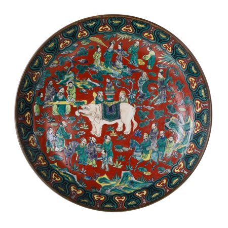 Piatto Kutani Giappone XIX secolo Antico Kutani XIX secolo, periodo Edo/Meiji...