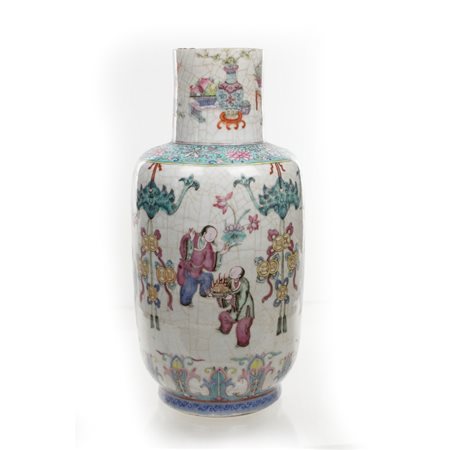 Vaso in ceramica – Porcellana Famille Rose – Cina, XIX secolo Vaso in...