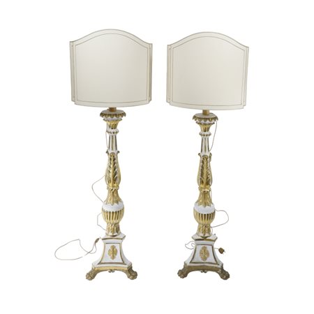 Coppia di grandi candelieri - Italia centrale - prima metà XIX secolo In...