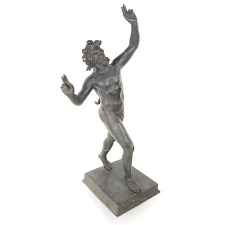 Scultura di Fauno - Napoli XIX secolo Scultura in bronzo raffigurante Fauno...