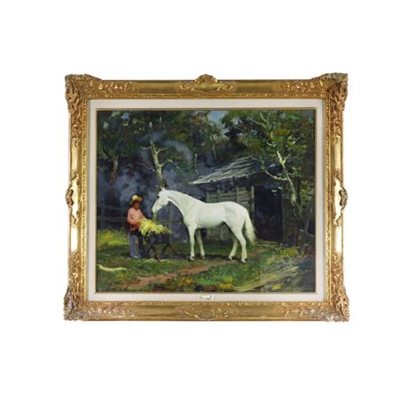 Giuseppe Chiacigh (Wladikavkaz , 10/12/1895 - Trieste, 1967) Cavallo in...