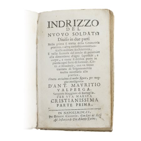 Indirizzo del Nuovo Soldato di Antonio Maurizio Valperga sergente maggiore di...