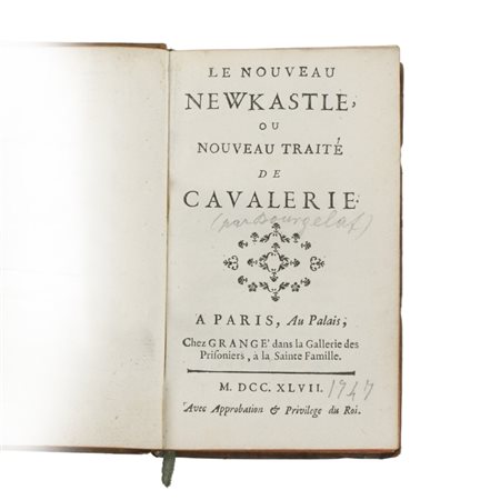 Le Nouveau Newkastle o Nouveau Traité de Cavalerie (1747)