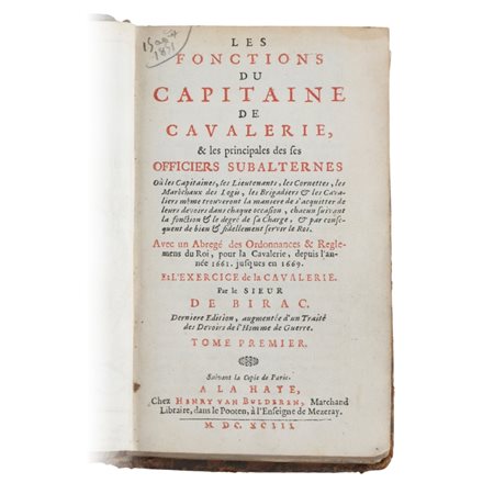 Les Functions du Capitaine de Cavallerie & les principales des ses officiders...