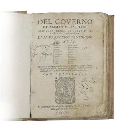 Del Governo et amministratione di diversi regni et repubbliche