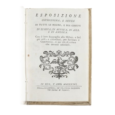 Esposizione copiosissima, e sicura di tutte le misure, e pesi comuni in...