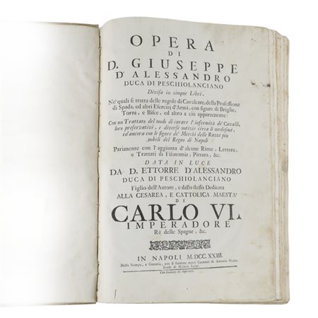Opera di Giuseppe D’Alessandro Duca di Peschiolanciano divisa in cinque libri...