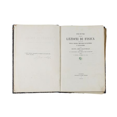 Giannelli Ciro, Sunto delle Lezioni di Fisica (1869)