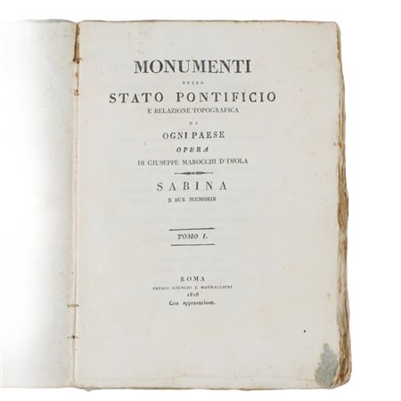 Monumenti dello Stato Pontificio e Relazione Topografica – G. Marocco, 14 volumi