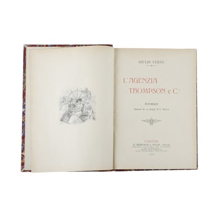 Collezione di "Viaggi Straordinari" di Giulio Verne (7 volumi)