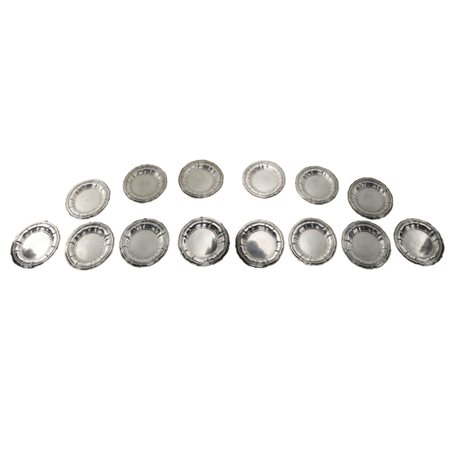 14 Piattini in Argento 800