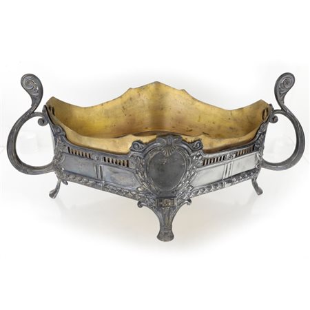 Grande centrotavola in argento 800 inizi XIX secolo