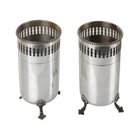 Coppia di porta grissini in Argento