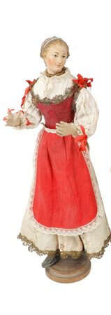 Giovane donna con frontino e capelli raccolti - Napoli - FINE XVIII secolo