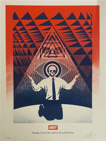 Obey Shepard Fairey “Conformity Trance (Red)” 2021