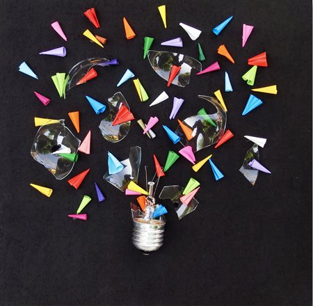 Fabio Savoldi Leno 1963 Luce Materica 2014 pastelli a cera, lampadina ad...