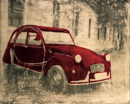 TANIA SEBASTIANI TRENTO 1984 Red Vintage 2015 Tecnica mista Trasferimento di...