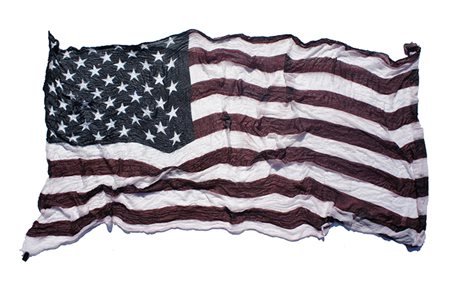 Artlo Milano 1989 U.S.A. Multimedia Flag Modellazione di tessuti con...