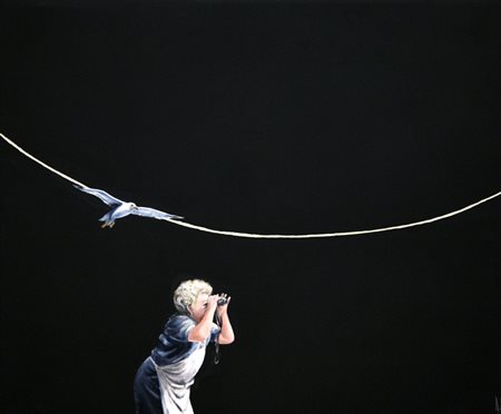 Paolo Di Rosa Milano 1973 Presenze 2015 Acrilico su tela 50x60 Certificato di...