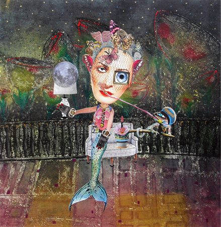 Elisa pietrelli Terni 1987 In Terrazza 2012 collage e acrilico su incisione...