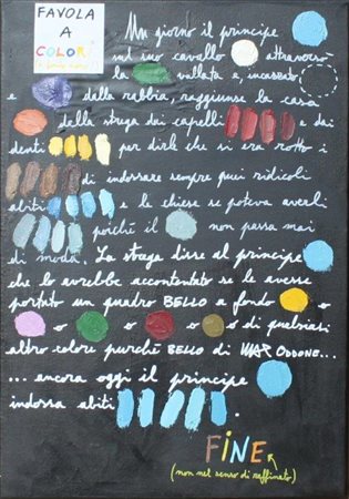 Max Oddone Alessandria 1974 Favola a colori 2015 Mista su tela 50x35