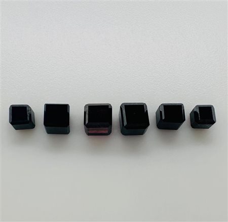 6 DIAMANTI NATURAL POLISHED 3,18 FANCY NERO - CERTIFICATO MAROZ DIAMONDS - C31211-3