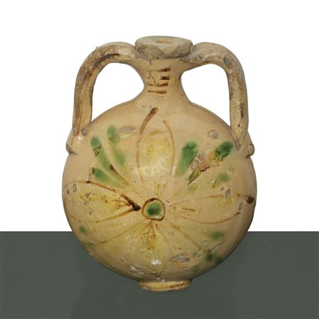 Borraccia in ceramica di Caltagirone, primi 20° secolo