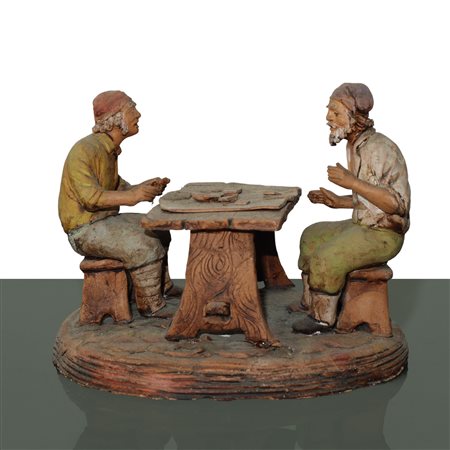 SCULTURA IN TERRACOTTA ARTIGIANATO PALERMITANO: lavoratori di cotto, Palermo 20° secolo