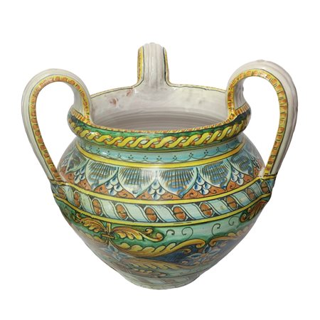 Grande cachepot in terracotta Caltagirone, 20° secolo