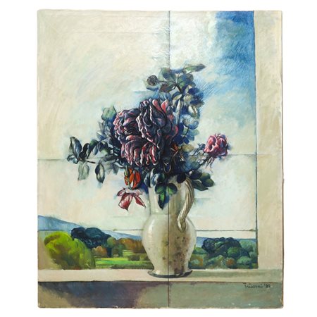 Saro Tricomi (Catania  1937 - 2021)  - Vaso di fiori, '89