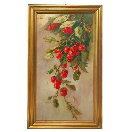 Nelly D'Urso (Catania 1950)  - Ramo con ciliegie, 20° secolo