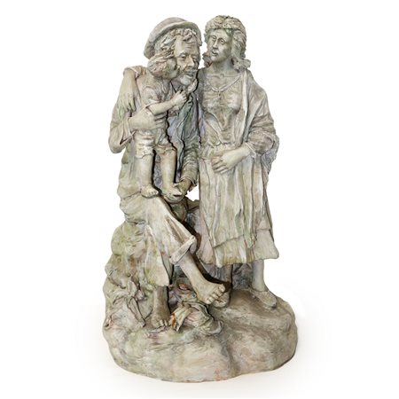 Ceramiche e presepi d'arte  Scarlatella - Famiglia, Gruppo in terracotta