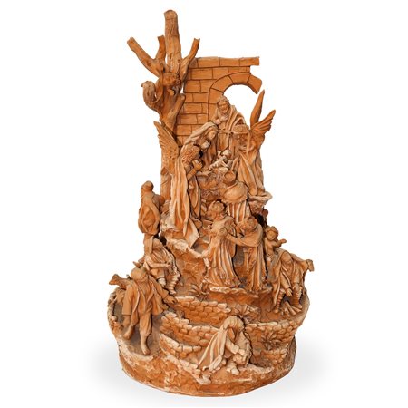 Ceramiche e presepi d'arte  Scarlatella - Presepe in terracotta monocroma