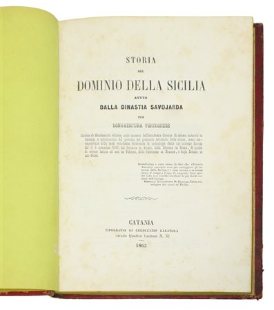 Storia del dominio della Sicilia avuto dalla dinastia Savojarda, 1862