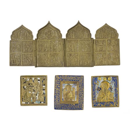 Quattro icone, Russia, XIX secolo