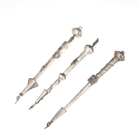 Tre Yad in argento, Russia, XIX secolo