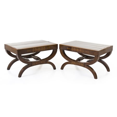 Coppia di tavolini lastronati, Italia settentrionale, prima metà del XIX secolo